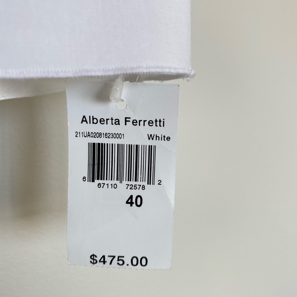Alberta Ferretti white short sleeves top blouse. Size 4 - Picture 5 of 6